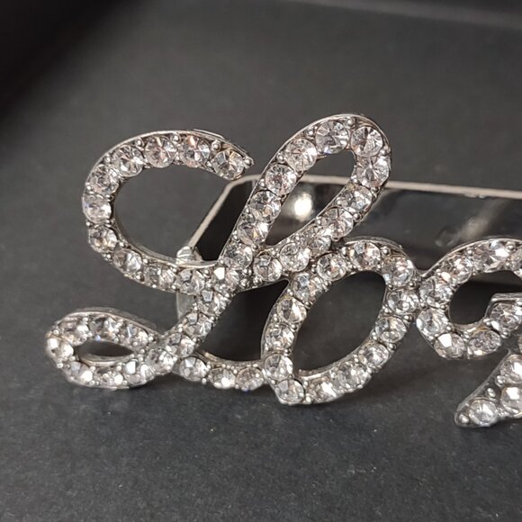 3 Finger Silver Tone Love Ring - Picture 2 of 9